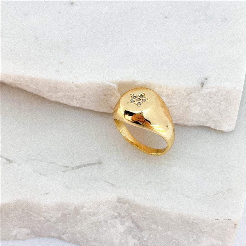 ANEL FALANGE C/ ESTRELA DE ZIRCONIA