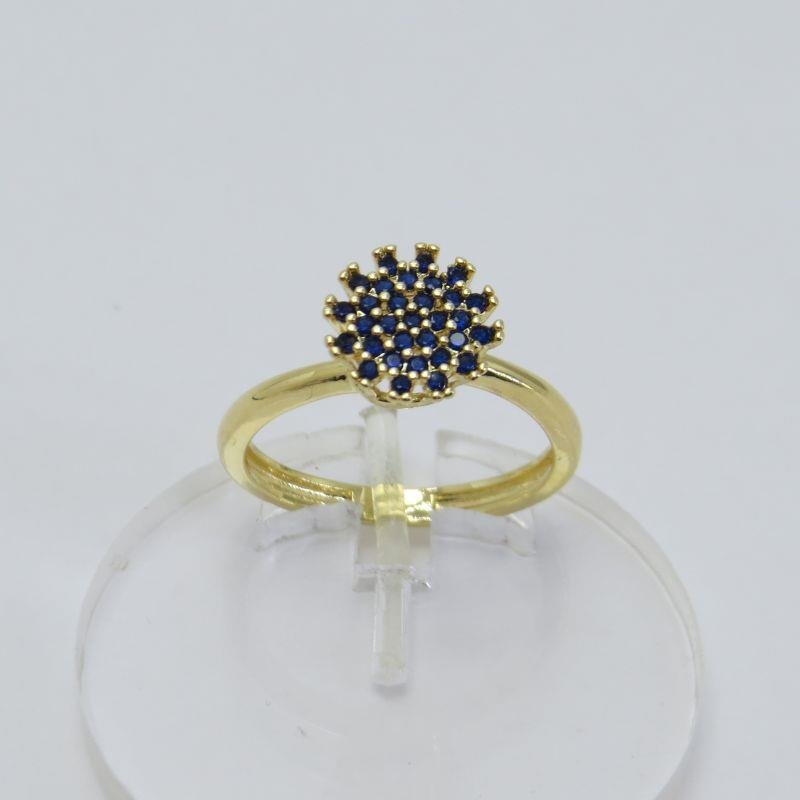 ANEL CHUVEIRINHO COM ZIRCONIA AZUL 9MM