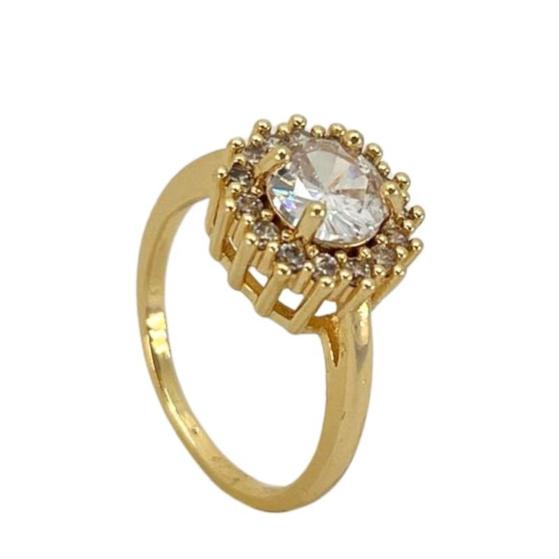 ANEL COM ZIRCONIA REDONDO 12MM