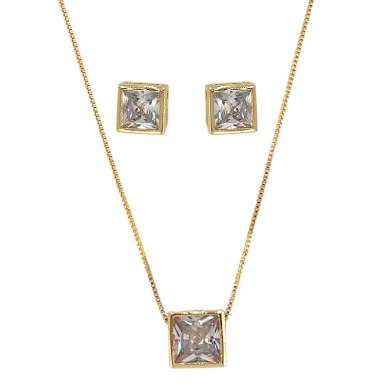 CONJUNTO PONTO DE LUZ QUADRADO 10X10 E 11X11MM