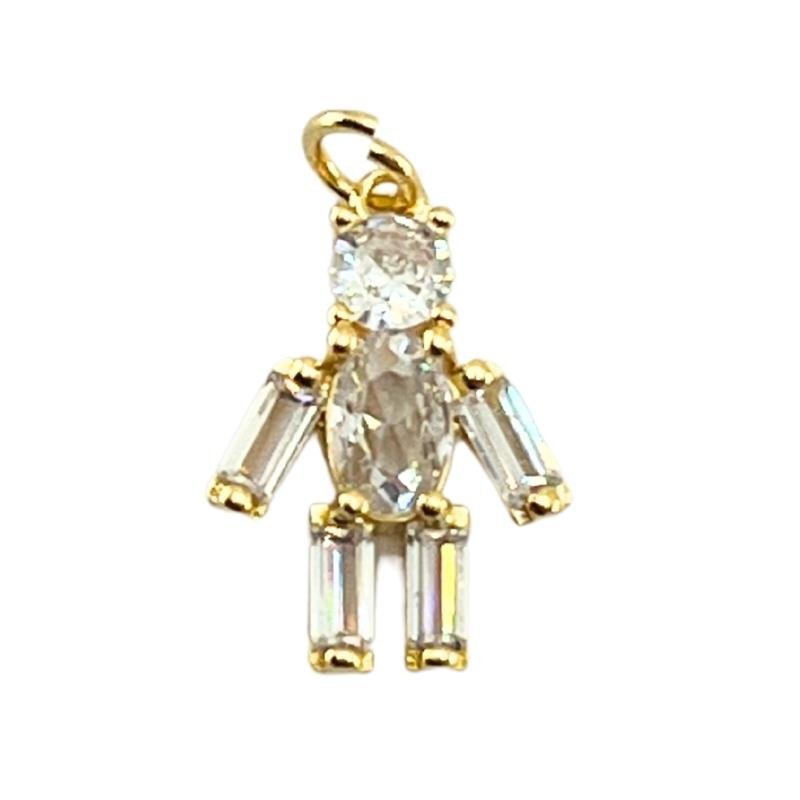 PINGENTE MENINO COM ZIRCONIA