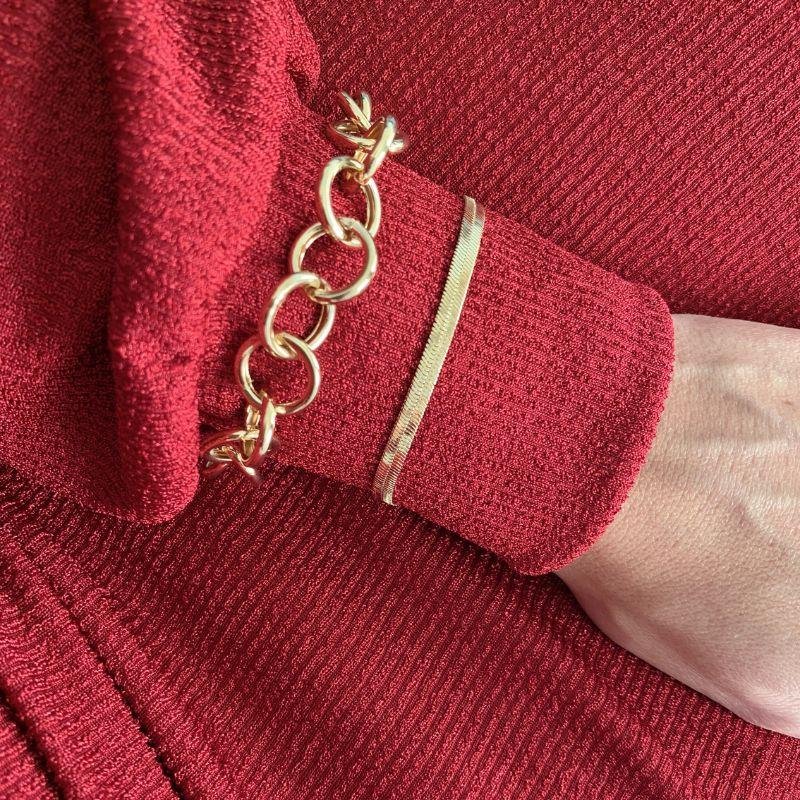 PULSEIRA FITA FOLHEADA A OURO
