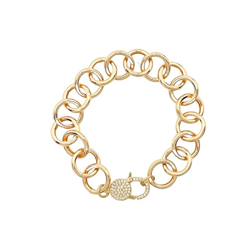 PULSEIRA LISA COM FECHO CRAVEJADO