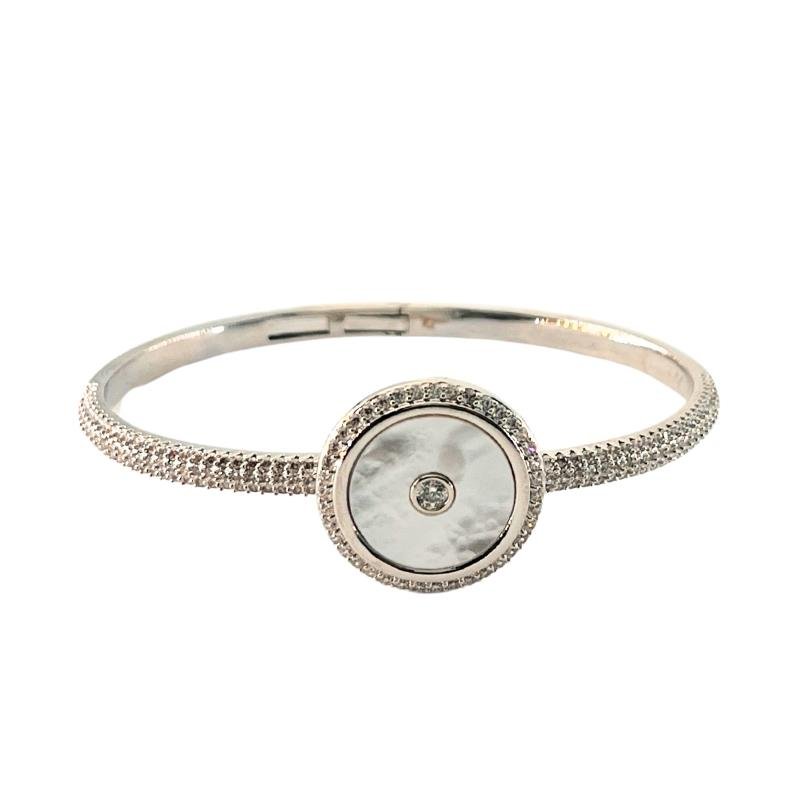 PULSEIRA ARO COM ZIRCONIA E MADRE PEROLA