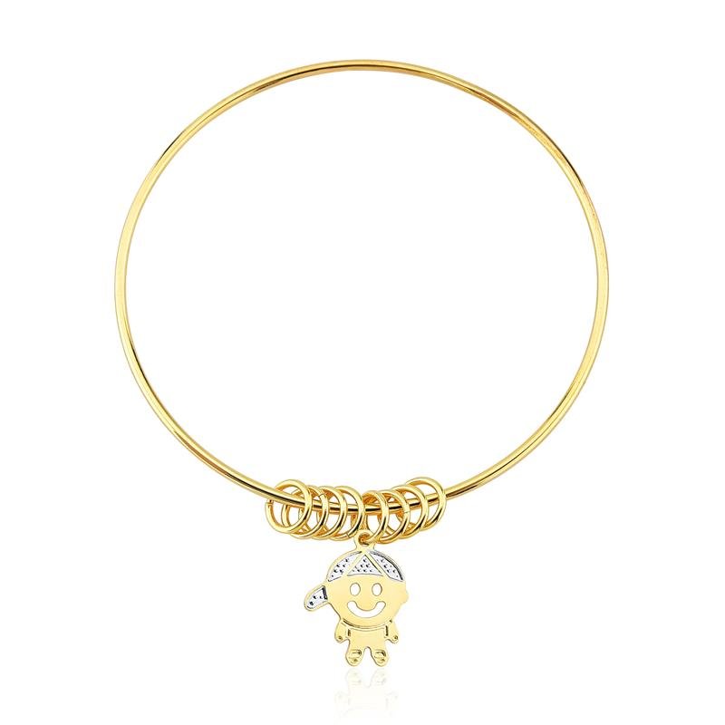 PULS ARGOLA COM PING MENINO FOLH. OURO