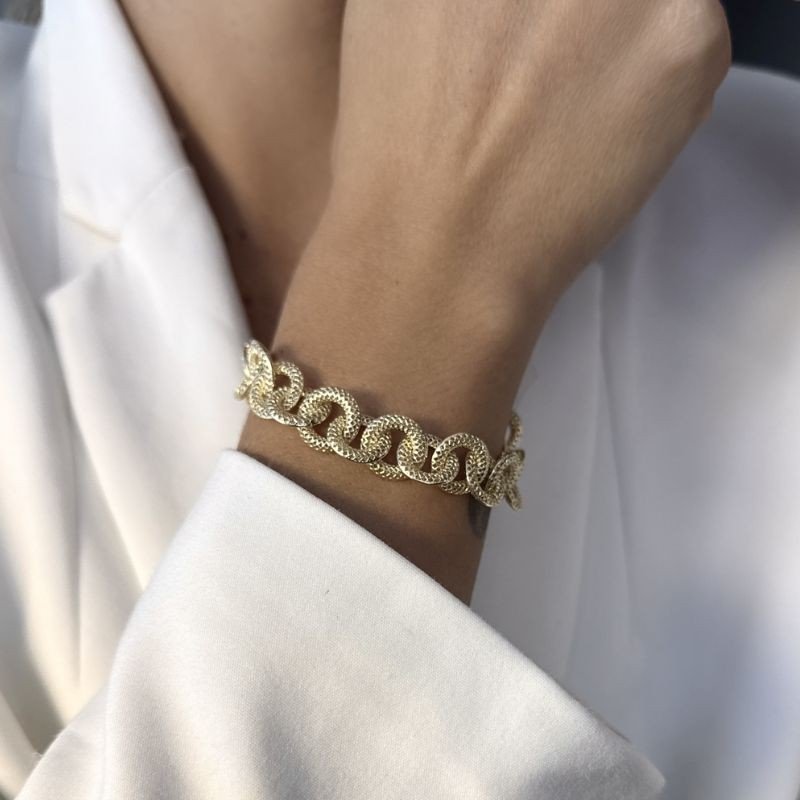 PULSEIRA TRAMA ITALIANA COM FECHO BOIA - 20CM