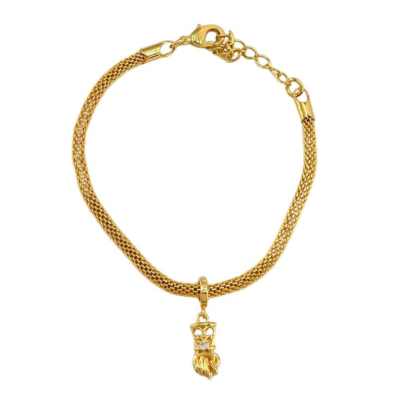PULSEIRA DOURADA COM PINGENTE