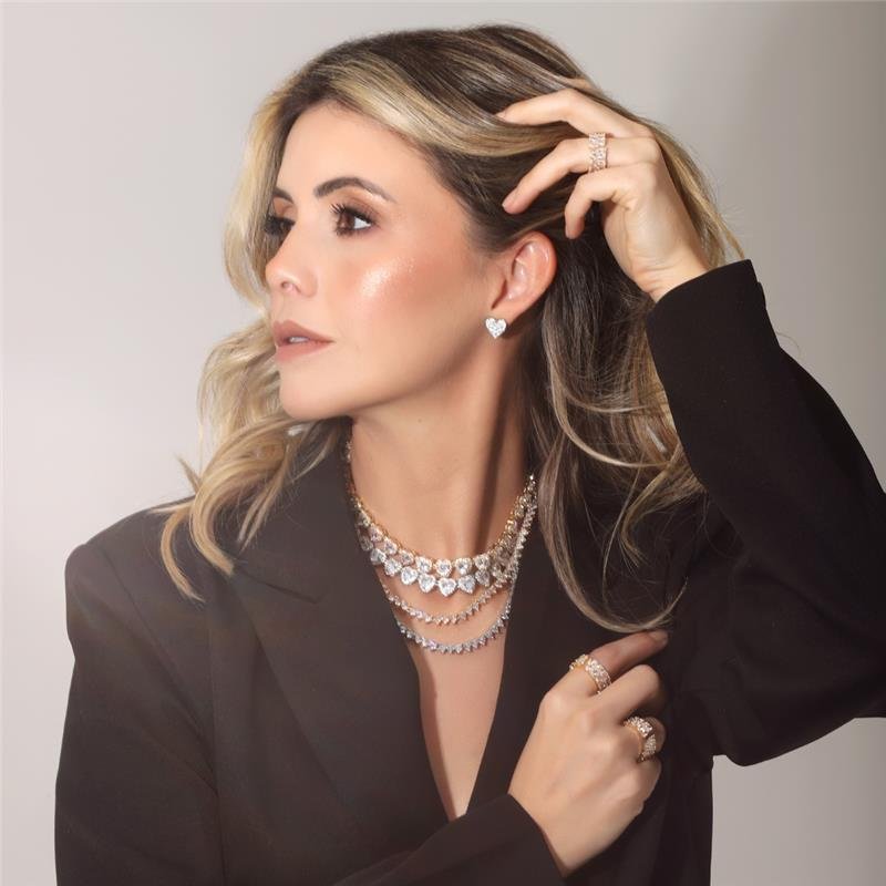 GARGANTILHA CORAÇAO COM ZIRCONIA