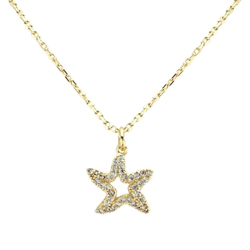 GARGANTILHA ESTRELA DO MAR COM ZIRCÔNIA