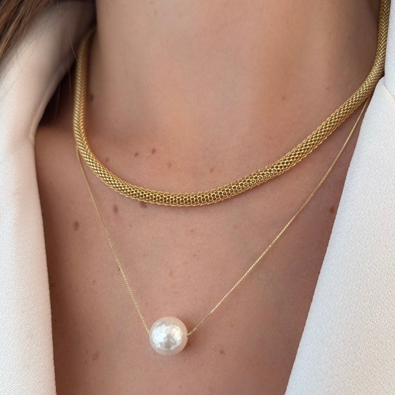 GARGANTILHA FOLH. OURO TAM.40