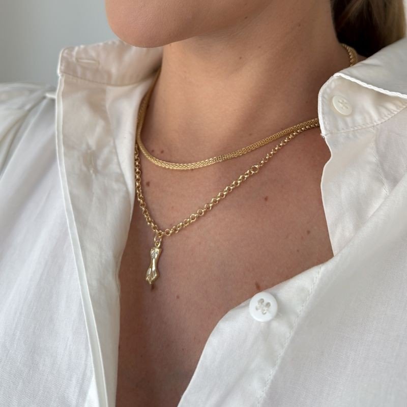 GARGANTILHA FOLH. OURO TAM.40