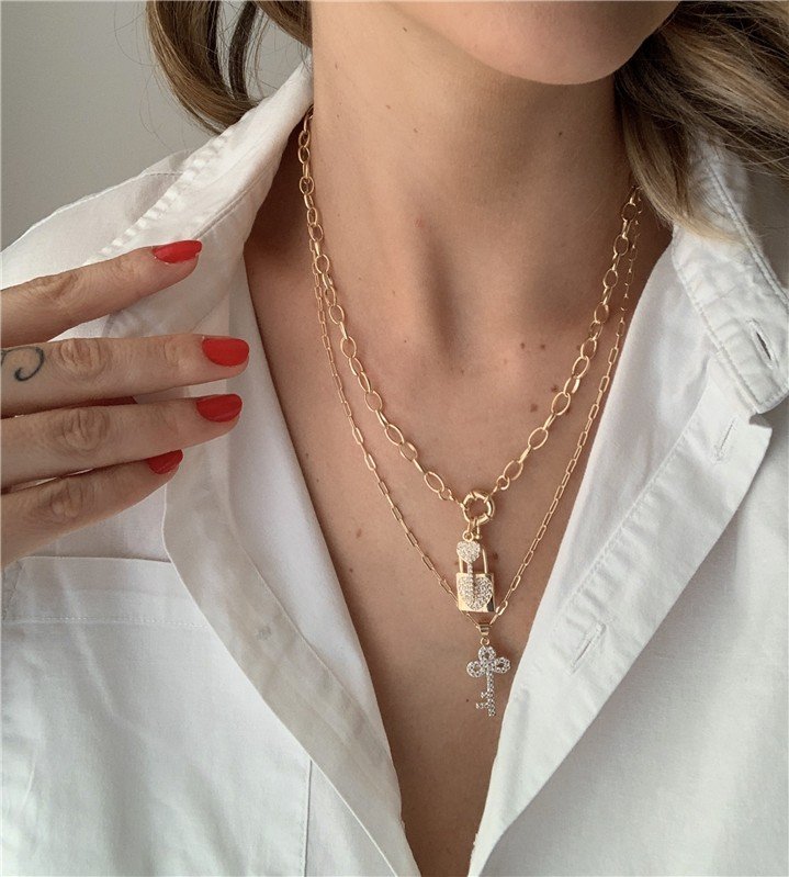 GARGANTILHA FOLH. OURO TAM.45