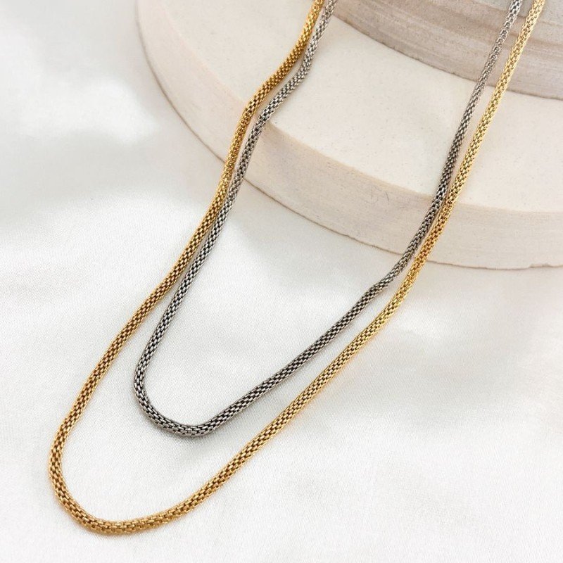 GARGANTILHA FOLH. OURO TAM.45