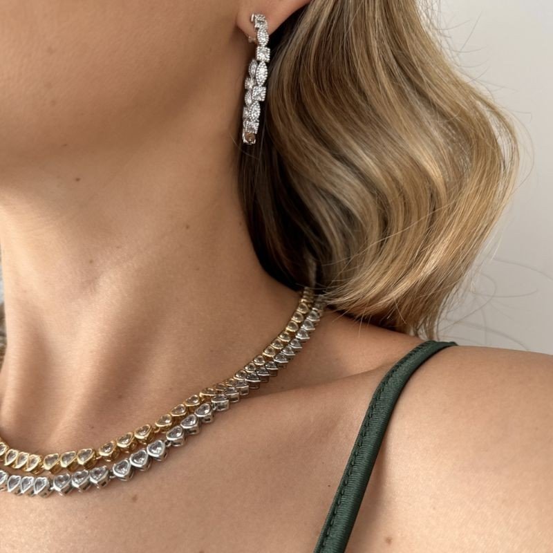 GARGANTILHA CORAÇAO COM ZIRCONIA