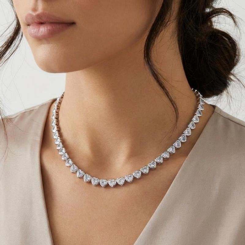 GARGANTILHA CORAÇAO COM ZIRCONIA