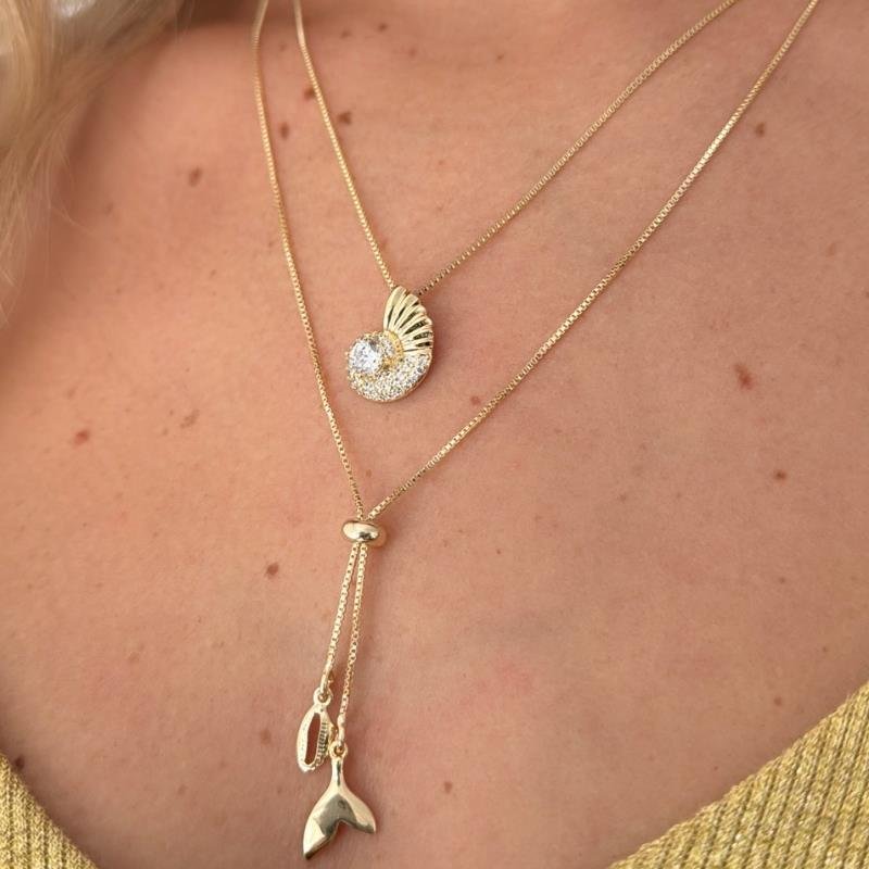 GARGANTILHA FOLH. OURO TAM.45