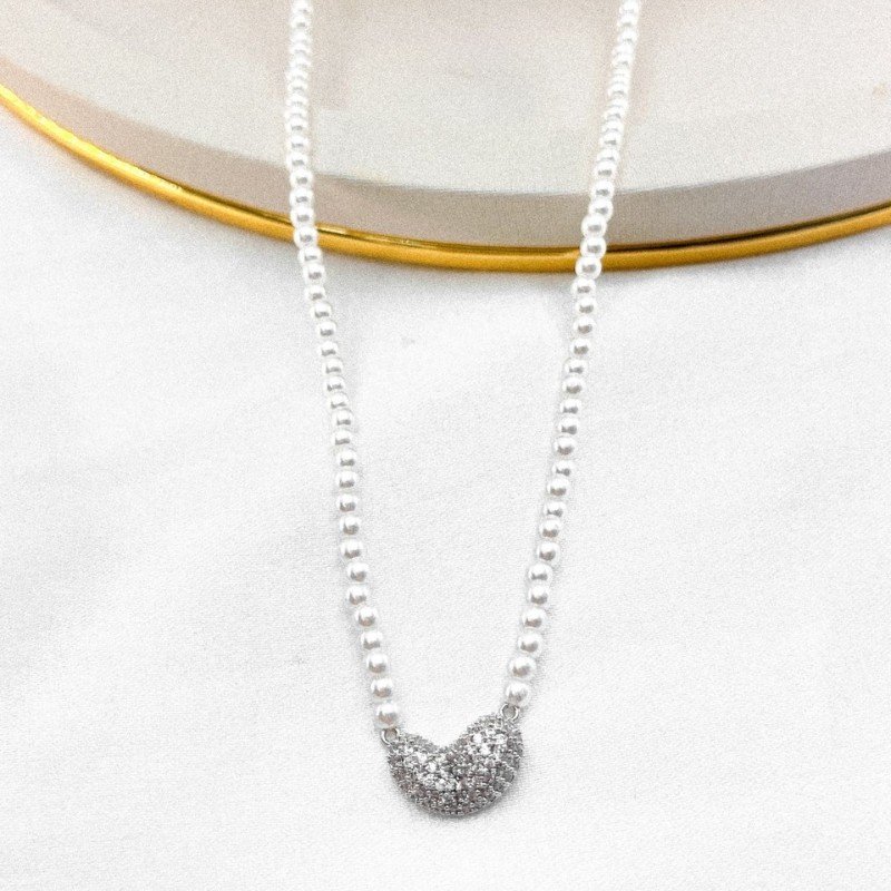 GARGANTILHA COM PEROLA 3MM