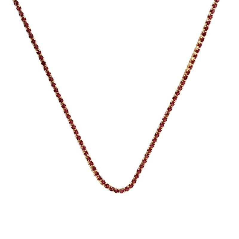 GARGANTILHA RIVIERA ROSA 2MM