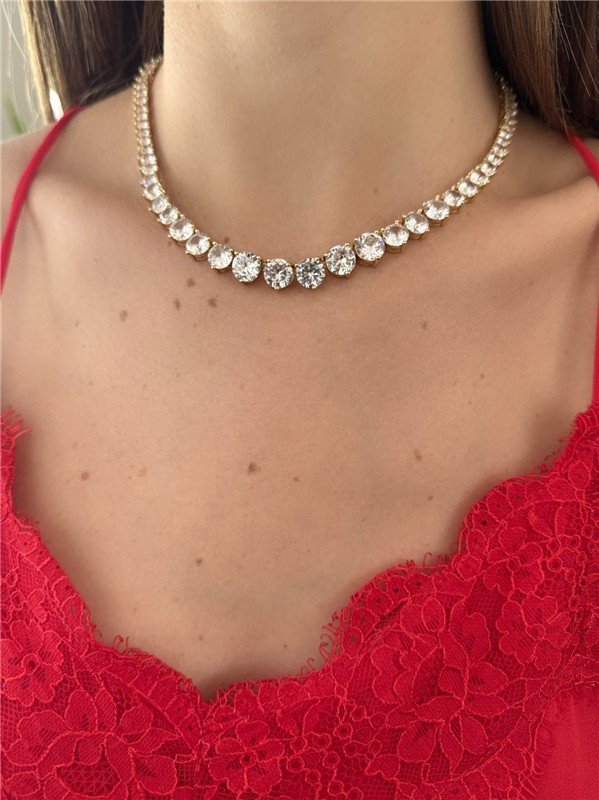 GARGANTILHA COM ZIRCONIA 