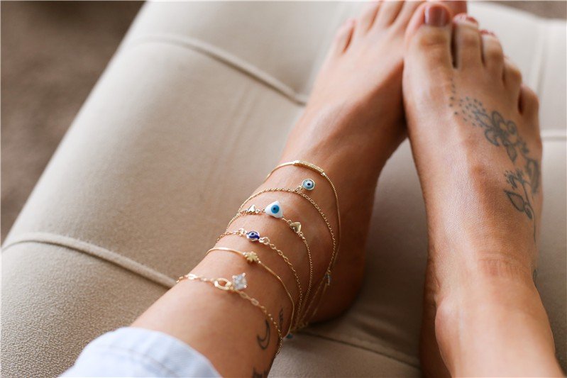 TORNOZELEIRA FOLH. OURO