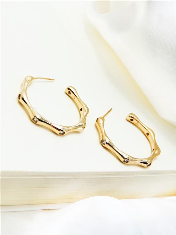 BRINCOS ARGOLA C/ ZIRCONIA