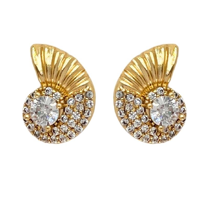 BRINCOS LISO COM ZIRCONIA