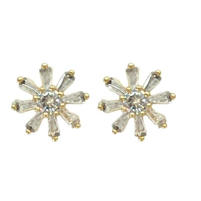BRINCOS FLOR COM ZIRCONIA