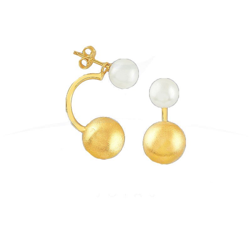 BR DE GANCHO COM PEROLA FOLH. OURO