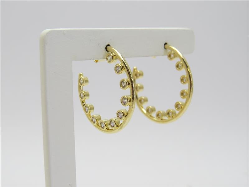 BRINCO ARGOLA C/ ZIRCONIA CRISTAL 