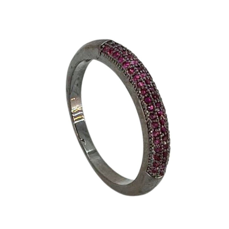 ANEL EDICAO LIMITADA BANANINHA 3 FILEIRAS ZIRCONIA CRISTAL