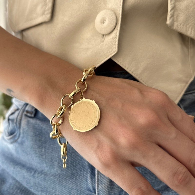 PULSEIRA EDICAO LIMITADA MOEDA IMPERADOR 25 MM JATEADA 